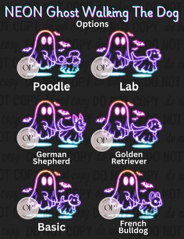 NEON Ghost Walking The Dog