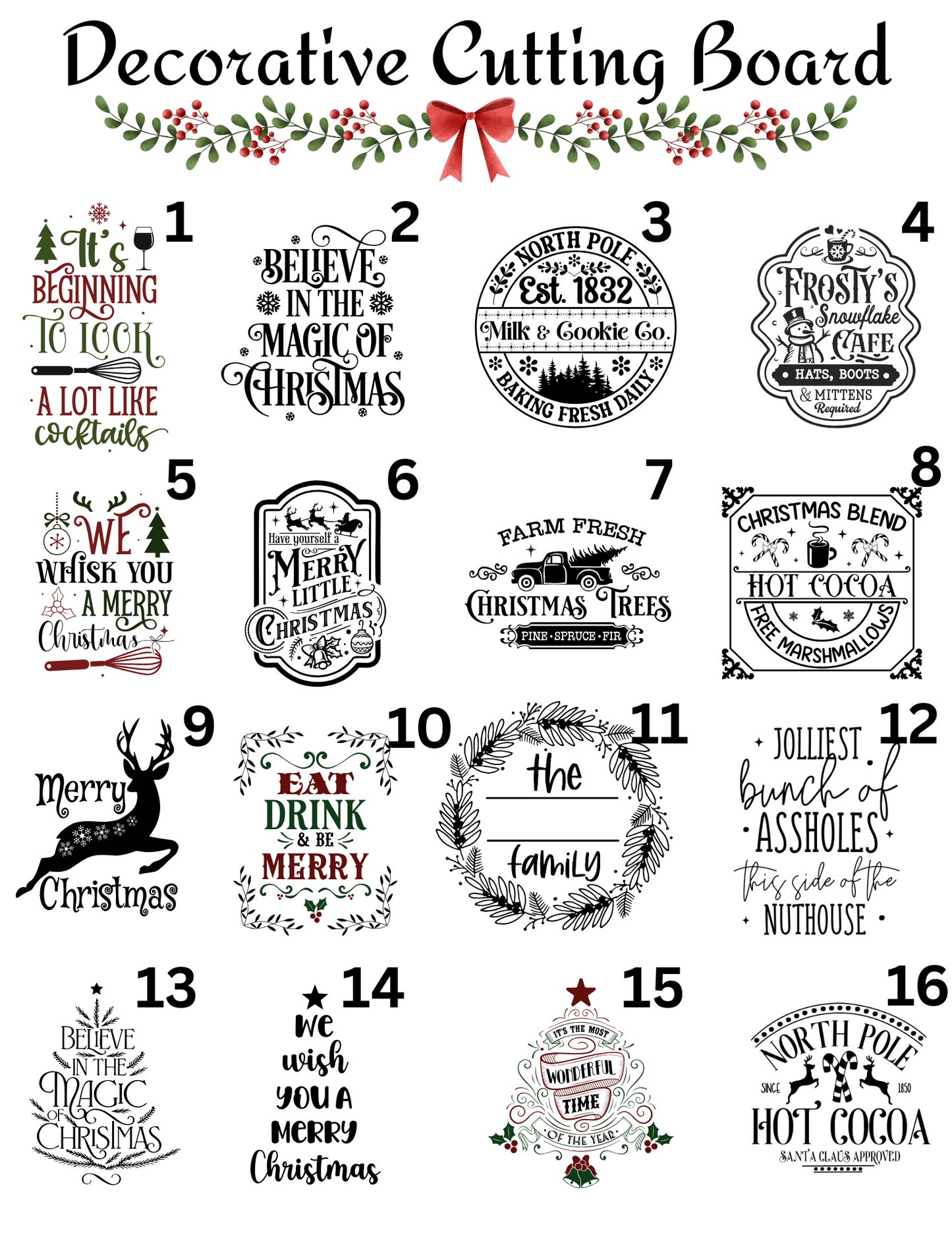 Christmas Tree Decorative Board