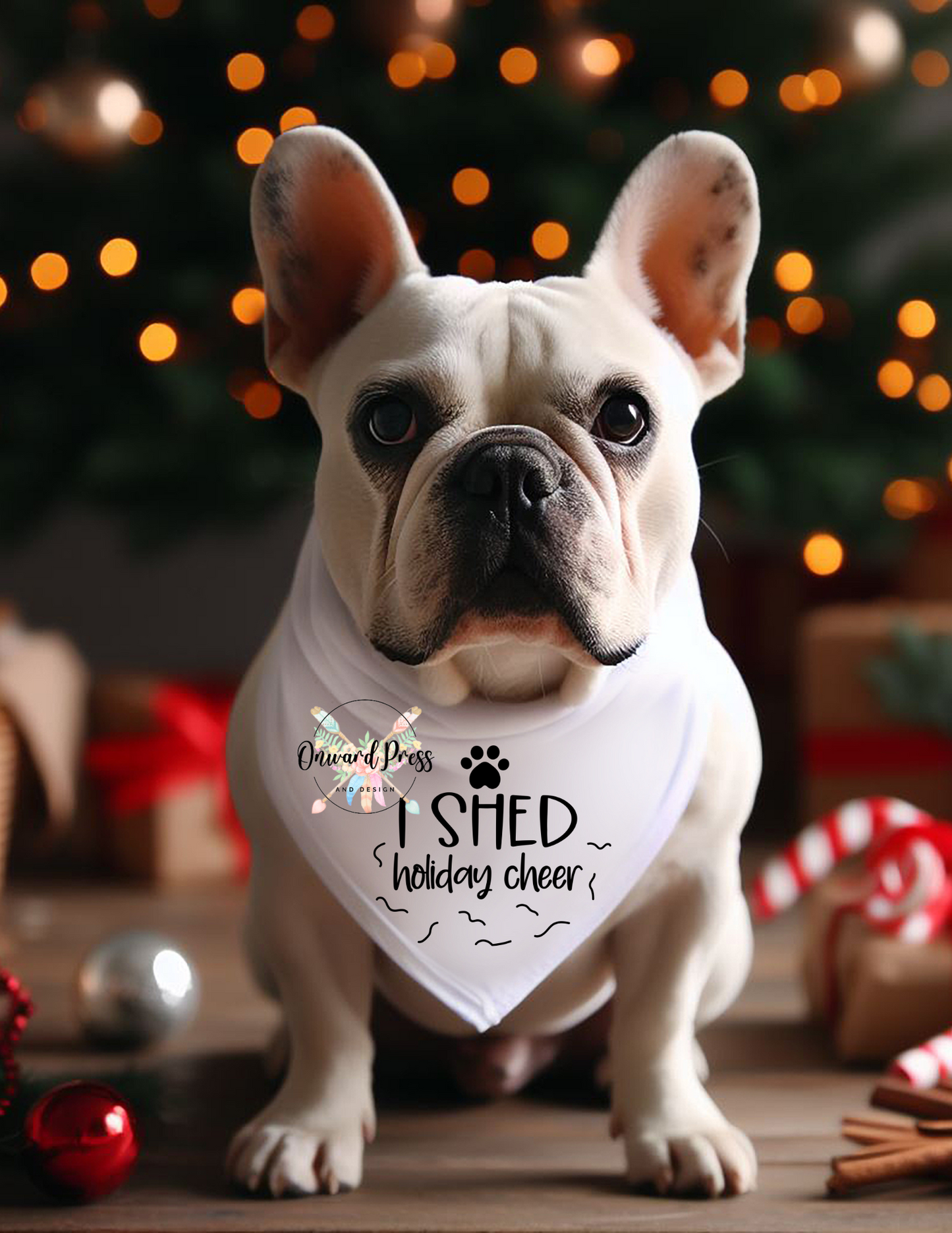I Shed Holiday Cheer Pet Bandana