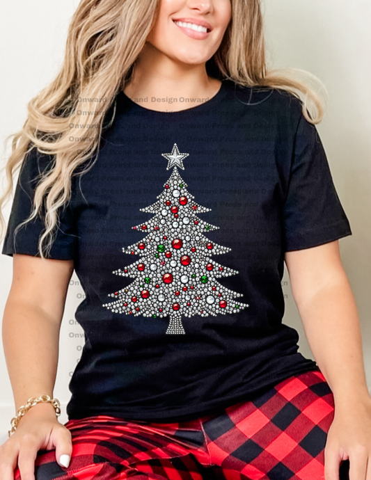 Faux Rhinestone Christmas Tree