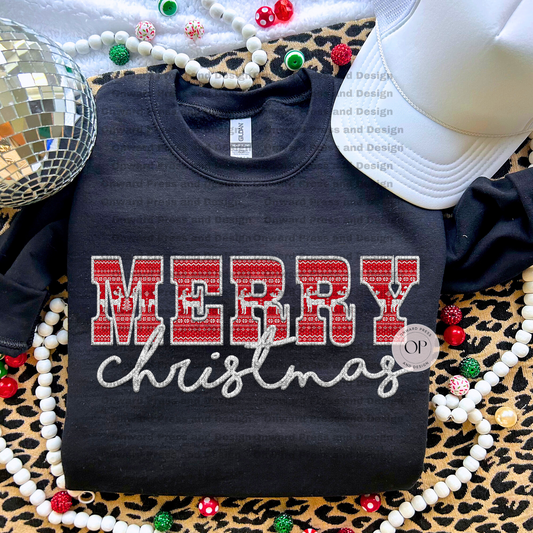 Merry Christmas Faux Sweater