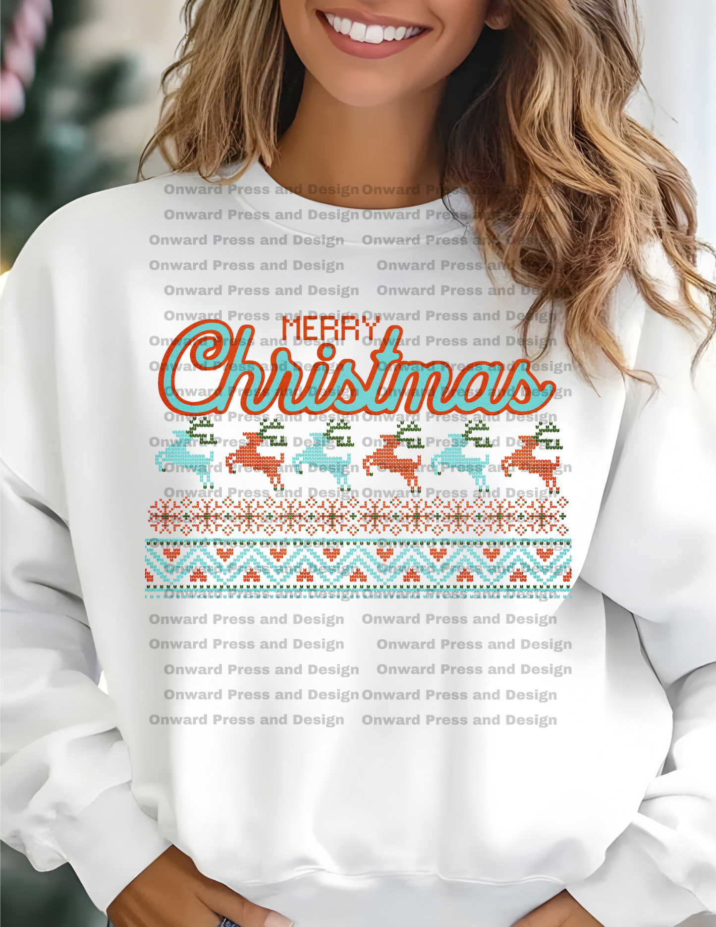 Merry Christmas Faux Ugly Sweater Pattern