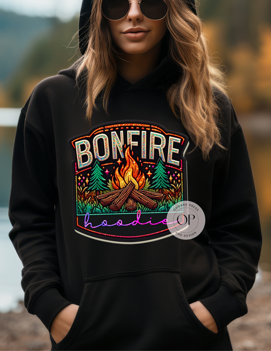 Bonfire Hoodie Faux Patch