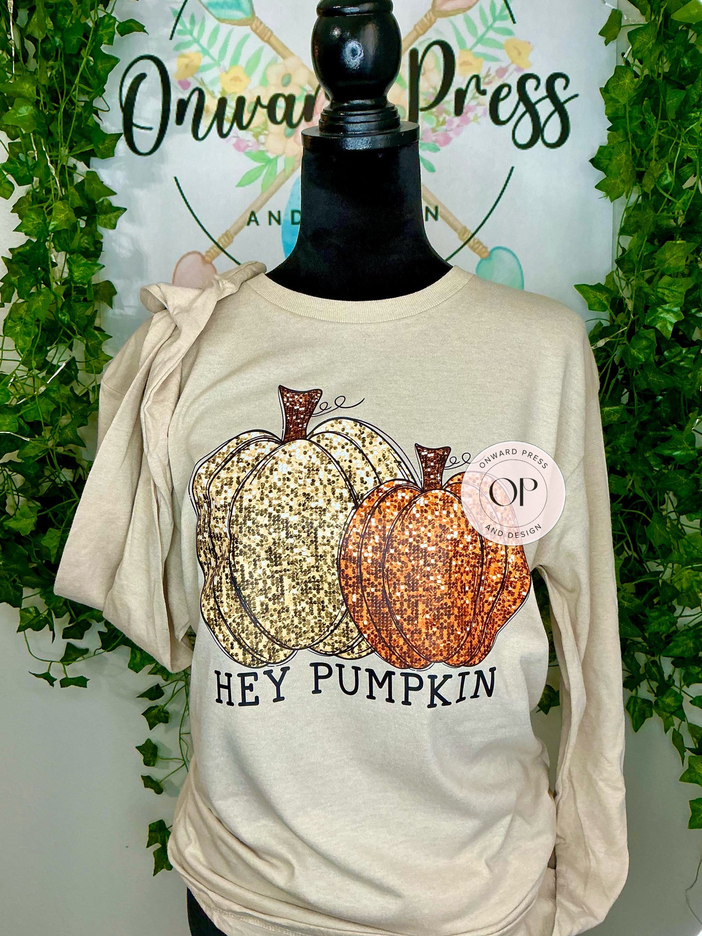 Sequin Hey Pumpkin