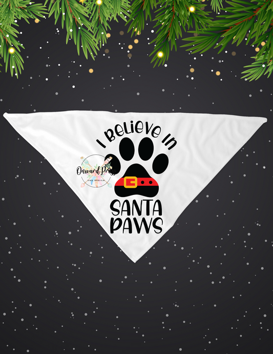 Believe in Santa Paws Pet Bandana