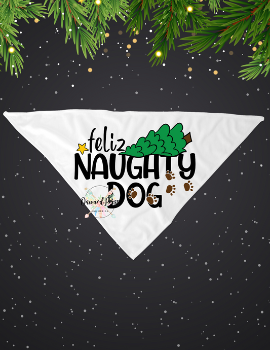 Feliz Naughty Dog Pet Bandana