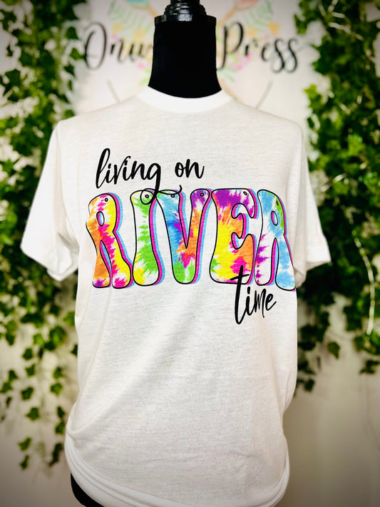 Living On River Time Tee