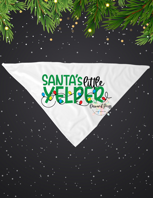 Santa's Little Yelper Pet Bandana