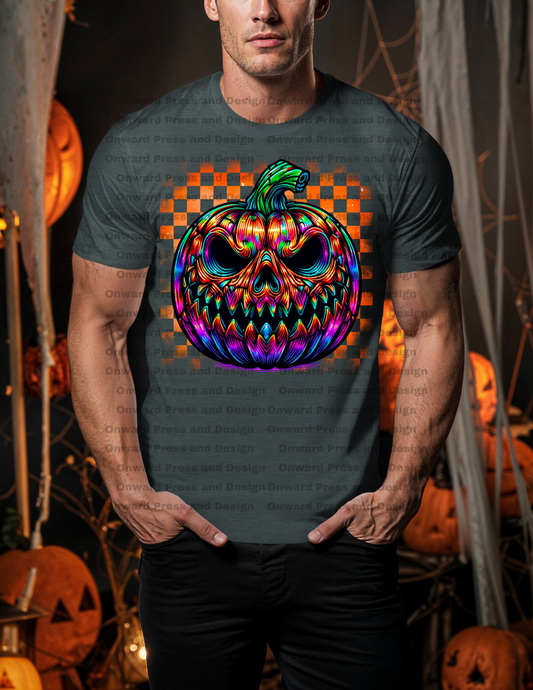 Vibrant Mischievous Pumpkin DTF