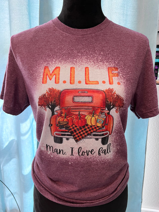 M.I.L.F. Bleached Sublimation Tee