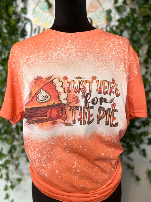 Here For The Pie Bleached Tee
